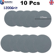 10x 5Inch Wet/Dry Stone Sanding Disc 1200Grit Polishing Pad Hook Loop Discs Set 4.67 per disc