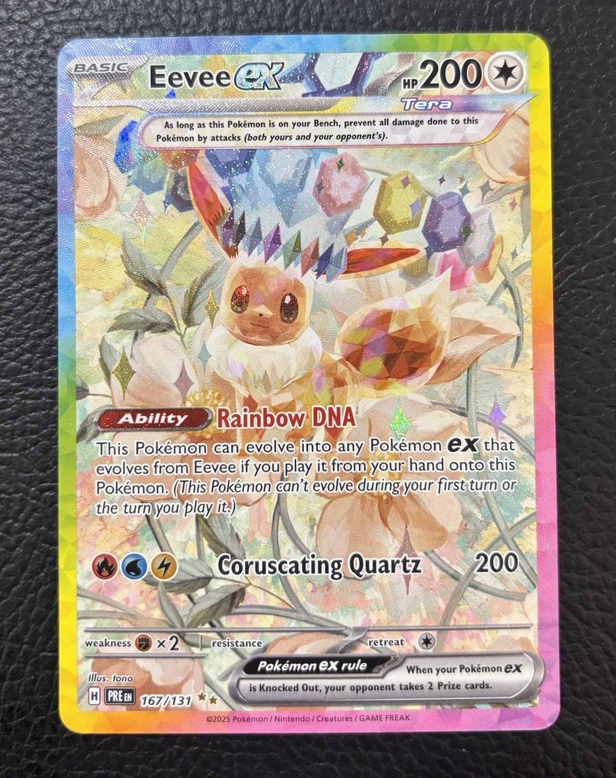 Pokémon TCG Eevee EX Prismatic Evolutions Card 167/131 NM Condition