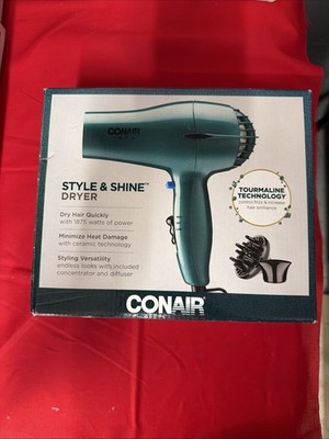 CONAIR Style & Shine 1875-Watt Hair Dryer - Teal