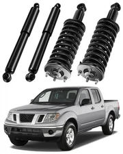 Front Complete Struts w/ Springs & Rear Shock Strut For 2005-14 Nissan Frontier