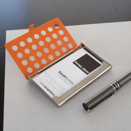 Funda para tarjeta de visita Design Ideas CIRCUITO a elección blanca, naranja, gris/gris - Imagen 3 de 3