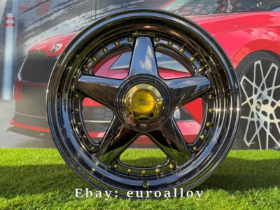 4x17'' 4X100/5X100 Ferrari Azev Type A Style Chrome Wheels Fits For BMW  Mazda VW