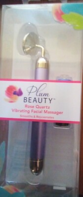 Plum Beauty Anti Aging Rose Quartz Vibrating Facial Massager Smooth  Rejuvenates | eBay