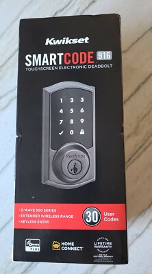 Kwikset SmartCode 916 Touchscreen Electronic Deadbolt 916, model# 916TRLZW500