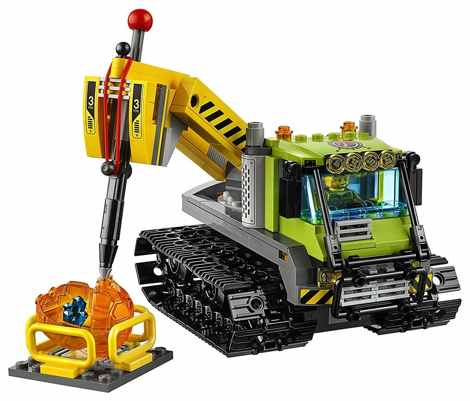 Lego City 60122 Volcano Explorers Volcano Crawler Track jackhammer Boulder NISB - Image 3 of 4