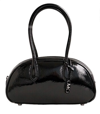 Michael Kors Tasche Handtasche Lulu SM Handle Satchel Lackleder Schwarz Neu