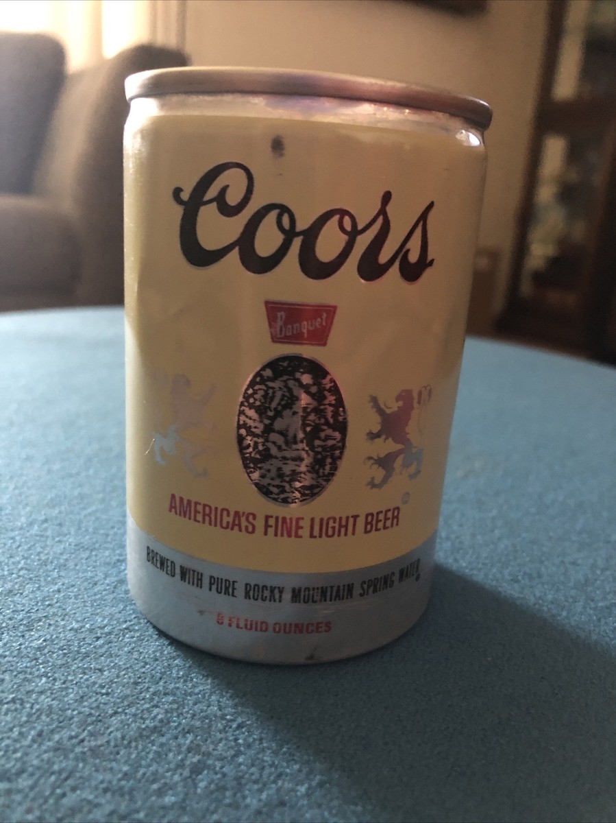 Vintage Coors Banquet Aluminum 8oz Pull Tab Beer Can. Bottom
