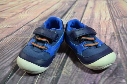 NWOB LITTLE BOYS STRIDE RITE KYLIN SNEAKER NAVY HOOK AND LOOP SHOES SZ 4, 5, 5 - Picture 1 of 4