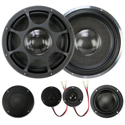 Morel Elate Carbon Pro 93A Active 8-3/4'' 3-Way Component Speakers NO CROSSOVERS