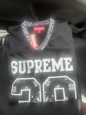 トップス Supreme Bandana Football Jersey Black Supreme Bandana Football Jersey Black | ResellZone