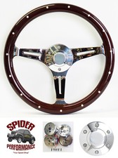 1969 Ford Pickup Wood Steering Wheel 14 Dark Mahogany Wood