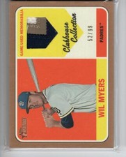 2018 Topps Heritage Clubhouse Collection Relics Gold #CCRWM Wil Myers /99