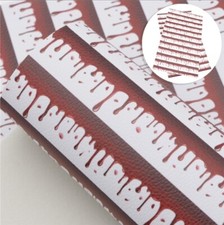Halloween Horror FAUX LEATHER SHEET 8" X 12" 1107807 Blood Splatter Drip LITCHI