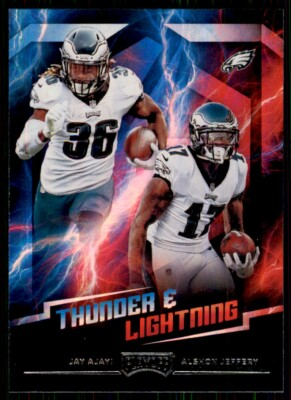 #ad 2018 Panini Playoff Thunder amp; Lightning Alshon Jeffery Jay Ajayi Eagles #15 $1.95
