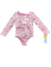 Toddler Girls' Floral Spray Long Sleeve Leotard - Cat & Jack Pink 2T