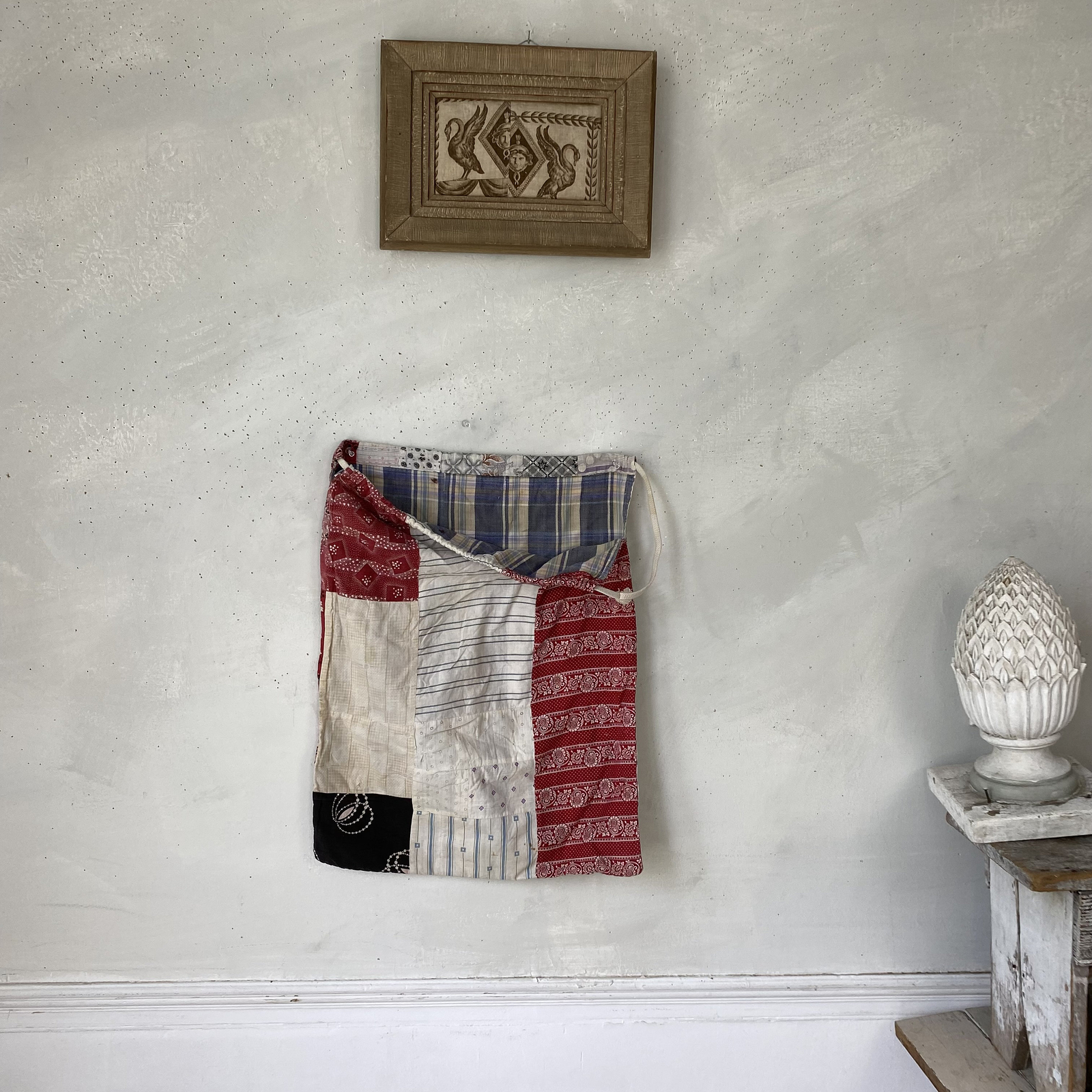 Patchwork Drawstring Bag Super Sweet Bag Laundry … - image 3