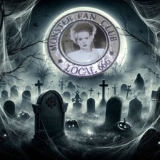 Monster Movie BRIDE OF FRANKENSTEIN Fan Club Member Patch Button Pin TV Movie 13