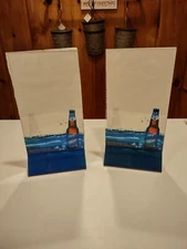 Vintage Labatt Light Beer Table Tents Bar Menu Special Holders Man Cave Set of 2
