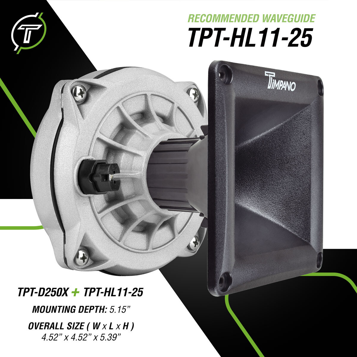 2x Timpano Horn Drivers + Bullet Super Tweeters TPT-D250X+HL11-25+