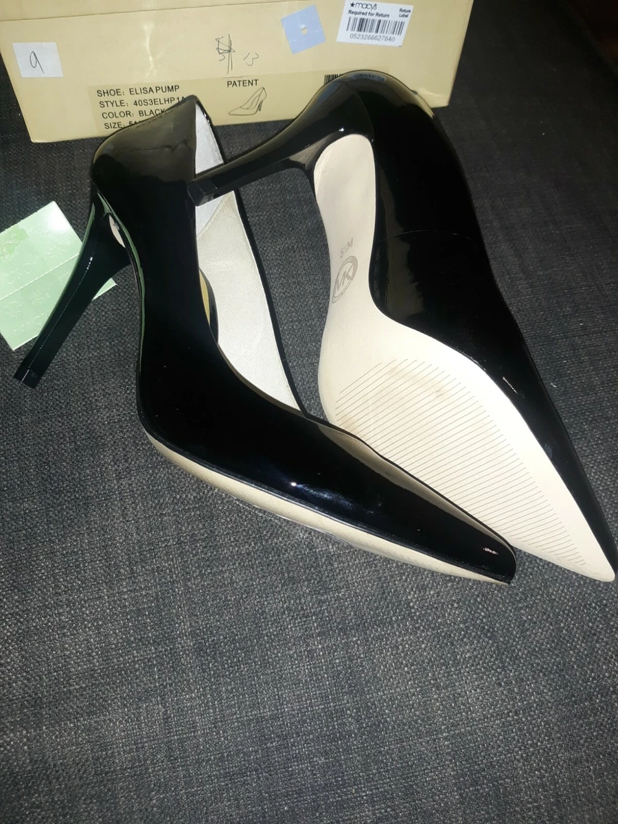 Michael Kors Elisa Pump Black PATENT women s pump heel size 5.5M