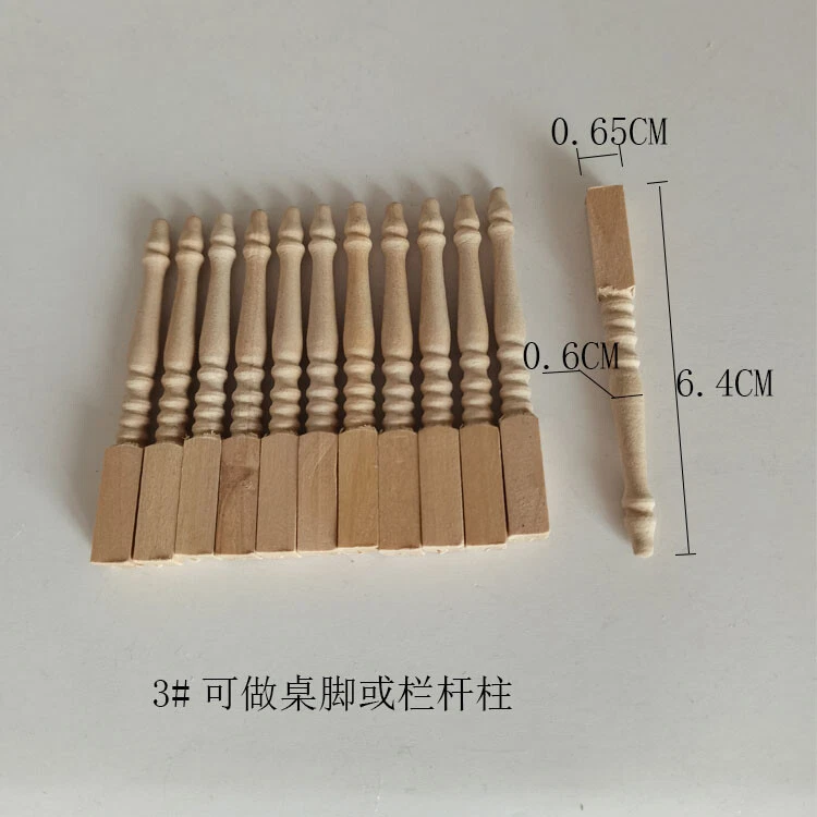 12PC 1/12 Scale Miniature Dollhouse Building Accessories Railing Post Table Legs - Image 4 of 4