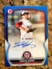 2023 Bowman Dustin Saenz Blue Auto Rookie Prospect Autograph Nationals 80/150