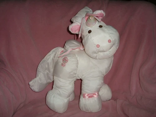 Fisher Price Enchanted Puffalumps WHITE UNICORN 8071 Plush Vintage 1987