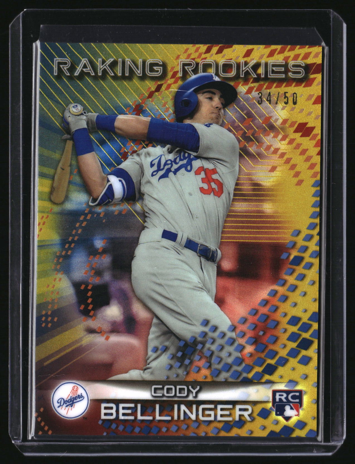 2017 Bowman's Best Cody Bellinger Raking Rookies Gold #34/50