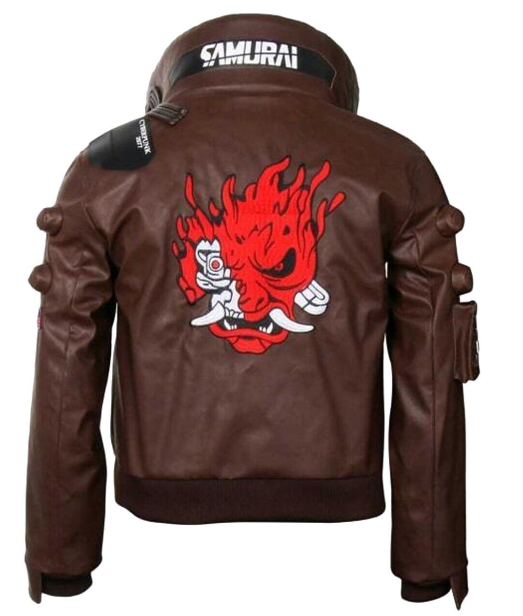 Cyberpunk 2077 Samurai Johnny Silverhand Bomber Leather Cyberpunk 2077 Samurai Johnny Silverhand Bomber Leather