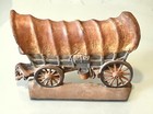 Antique Vintage Heavy Cast Iron Door Stop Old West Covered Carriage Wagon 12”W