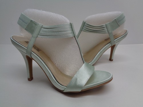 Kenneth Cole Size 7.5 M KNOW WAY Mint Green Satin Heels Sandals New Womens Shoes - Picture 8 of 12
