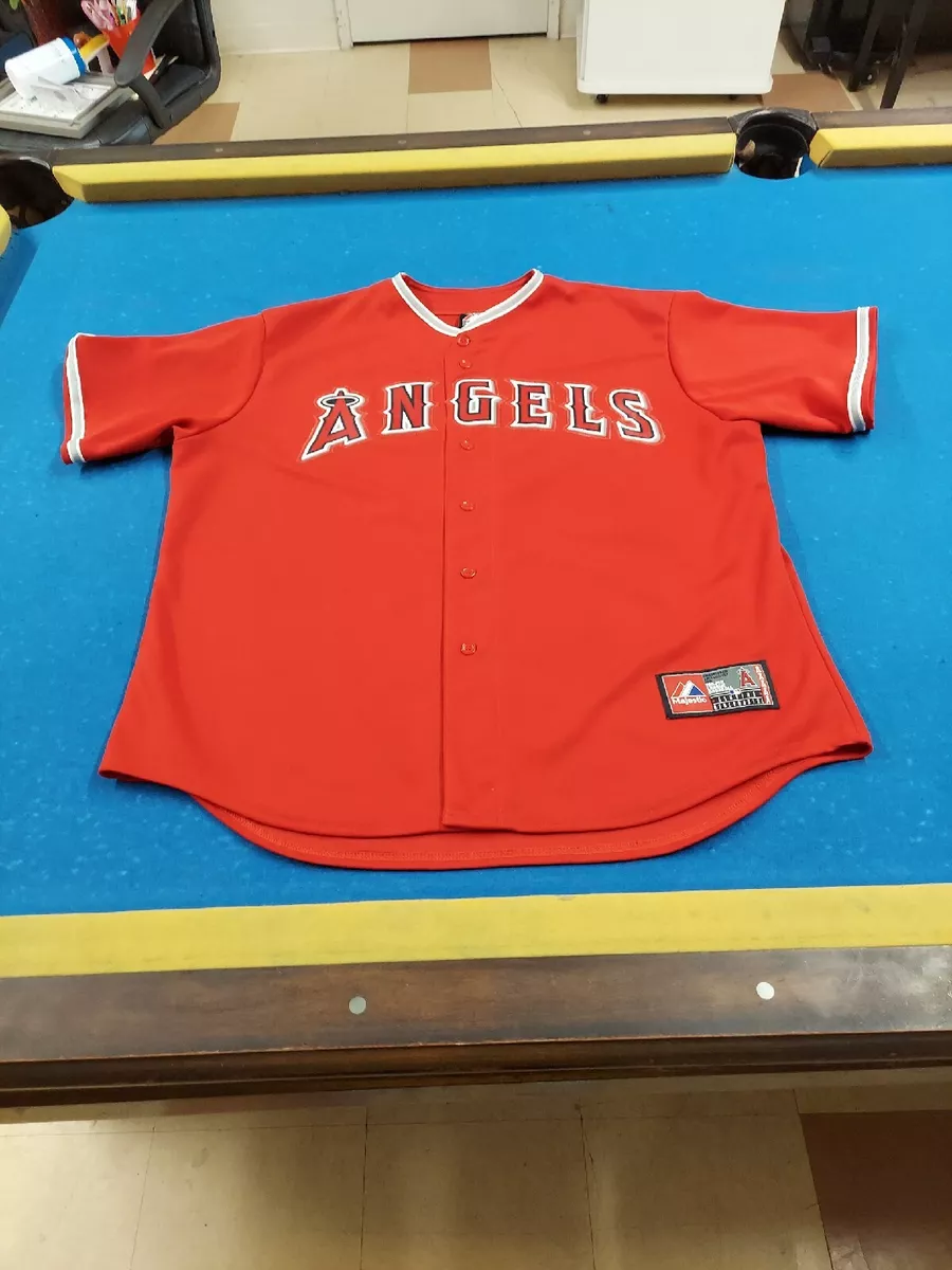 MLB Los Angeles Angels Mike Trout Mens Red Majestic Stitched Jersey- XL