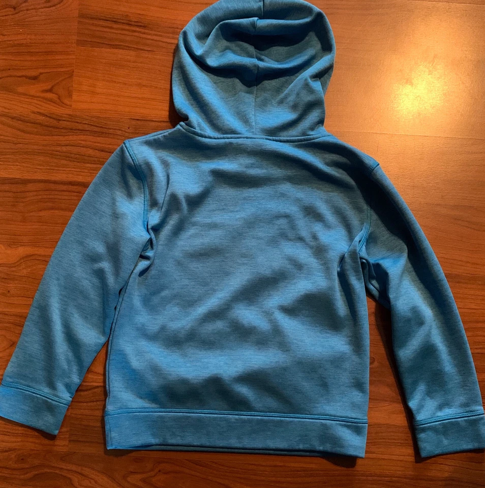 男孩 Under Armour 连帽衫蓝色和橙色 7 码 — 第 2/4 张图片