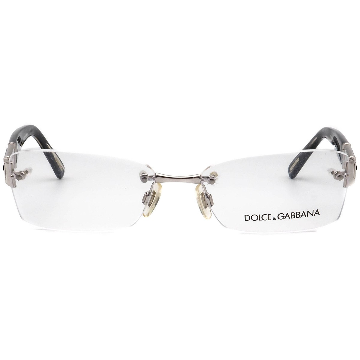 Dolce & Gabbana Eyeglasses DG 1210 1043 Silver Rimless Metal Italy