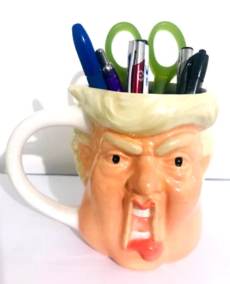 OOTB Pot à Crayons Mug 3D Humoristique Président Donald TRUMP céramique 11 cm x 15 cm