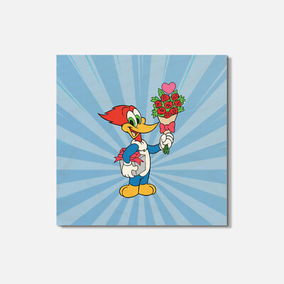 Woody Woodpecker Cartoon Flowers 4'' X 4'' Square Wooden Coaster | eBay