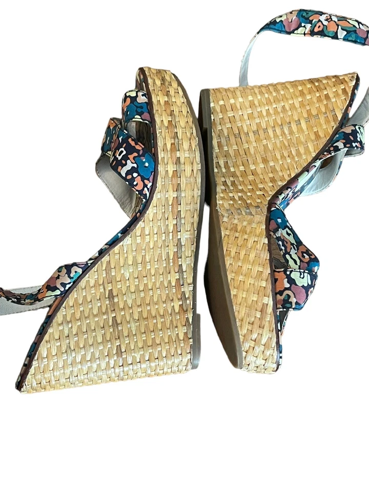 Sandalias Gladiador Marc Jacobs Talla 38 (US 7/7.5) Floral Mimbre Ratán Cuña Foto 4 de 4