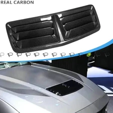 For 2024-Up Ford Mustang Real CARBON FIBER Front Upper Hood Vent Insert Cover J