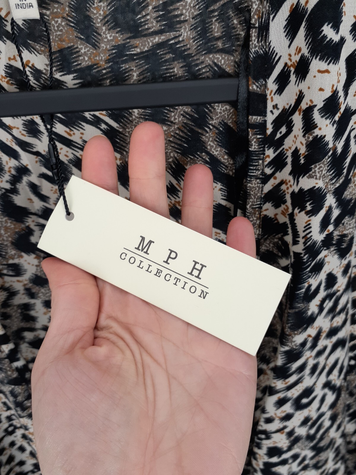 MPH Leopard Animal Print Kimono Top Womens M Flowy Boho Casual Modern NWT