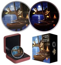 2015 Canada $30 Moonlight Fireflies Glow-in-the-dark 2 Oz. Pure Silver Coin