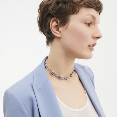 Justine Clenquet FREE Choker Tripling Chain Silver Mental Ball