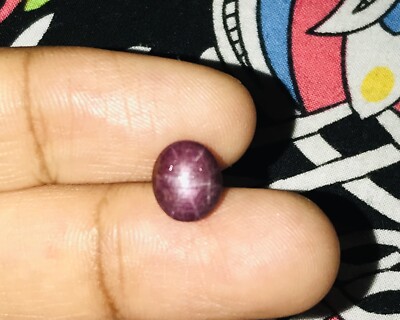 3.94cts Sharp Line 6 Rays Natural Unheat Star Ruby India Loose Gemstone
