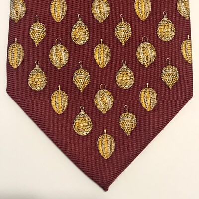 GIANFRANCO FERRE Mens Tie Red Gold Ornaments Geo 56L 4W NWOT MINT! Retail- $255