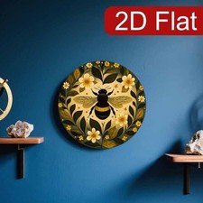 Garden Lover Gift Metal Sign Floral Bee Retro Themed Home Hanging Decoration