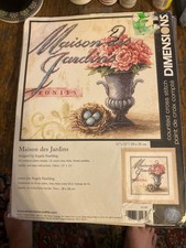 Dimensions Counted Cross Stitch Maison des Jardins Peonies Kit 35198 Sealed