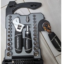 Husky 46 Piece Stubby Tool Set SAE MM Ratchet...