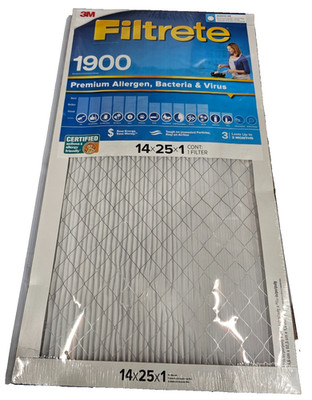 Filtrete  1900 Premium Allergen, Bacteria, Virus 14X25X1