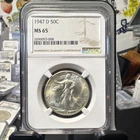 New Listing1947 D Liberty Walking Half Dollar MS 65 NGC Silver Business Strike KM# 47