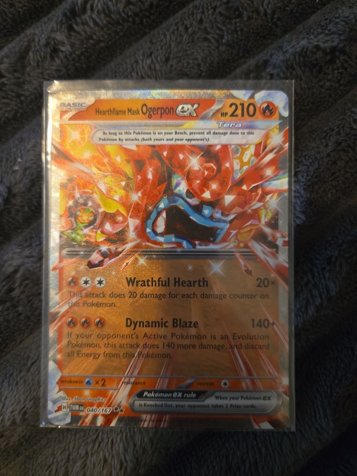 Pokémon TCG Hearthflame Mask Ogerpon ex-Twilight Masquerade 40/167-NM