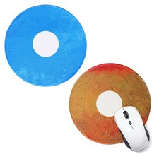 2Pcs Donut Round Mouse Pad, 7.9 Inch Cute Mouse Pad, Brown, Blue